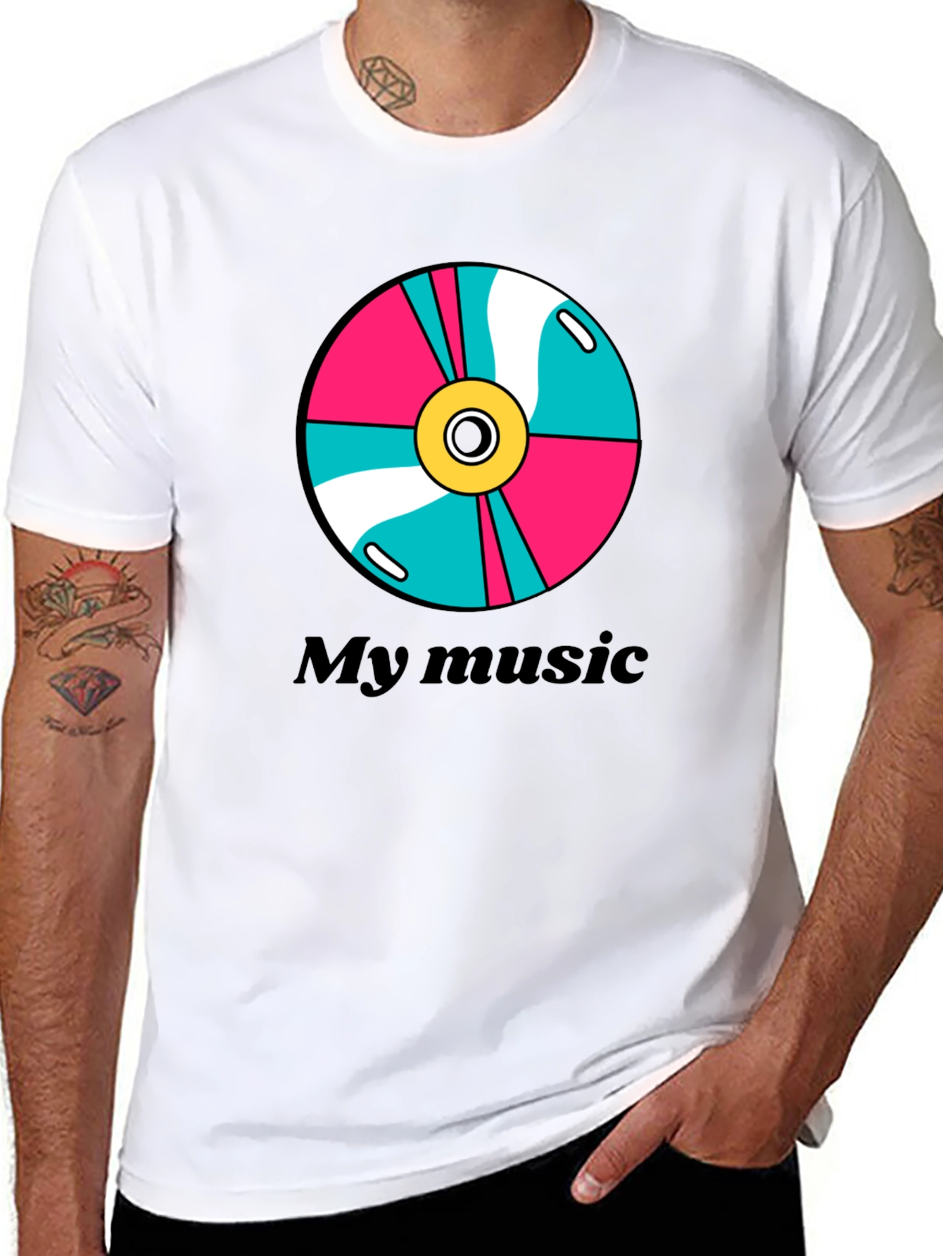 My Music Tee: Retro CD Design