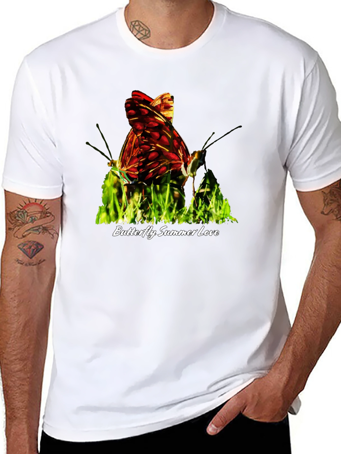 Butterfly Summer Love Graphic T-Shirt