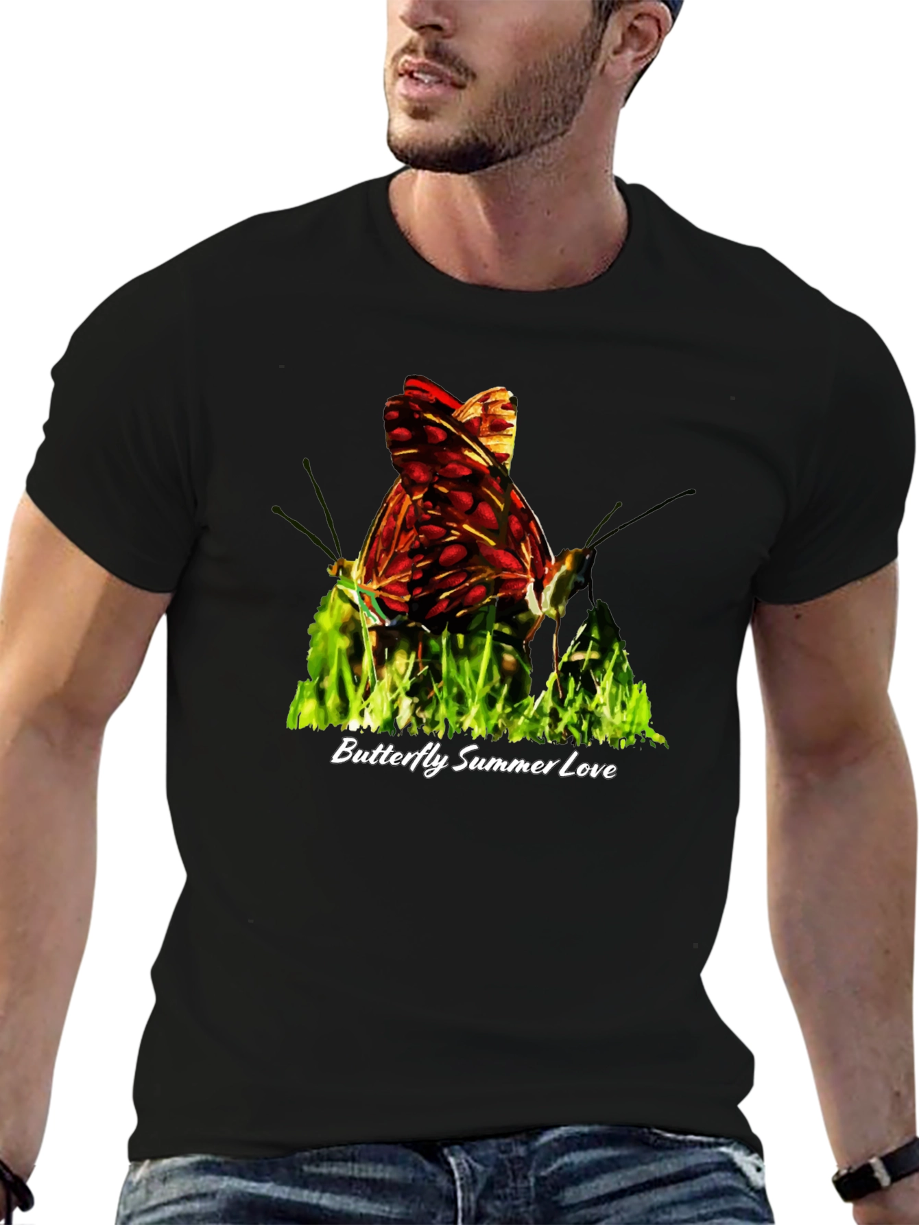 Butterfly Summer Love Graphic T-Shirt