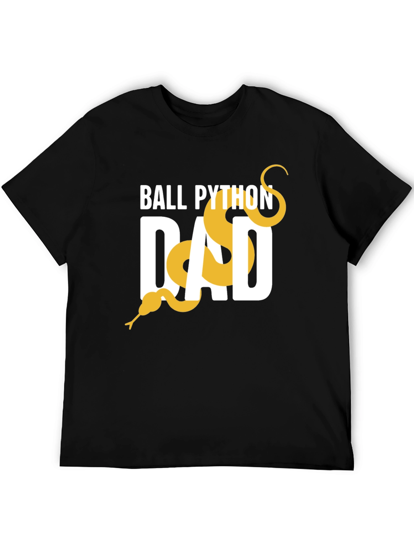 Ball Python Dad Graphic Tee - Black Cotton T-Shirt