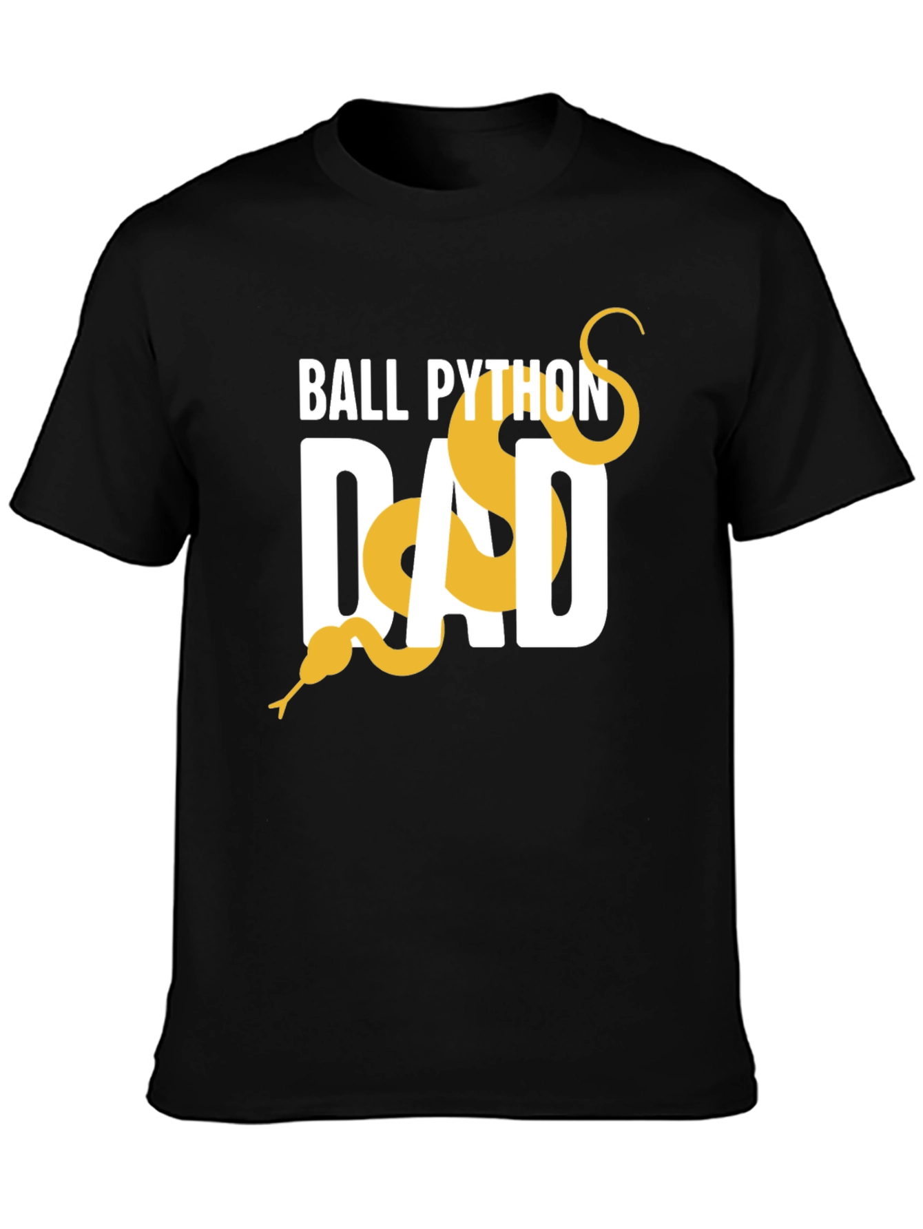 Ball Python Dad Graphic Tee - Black Cotton T-Shirt