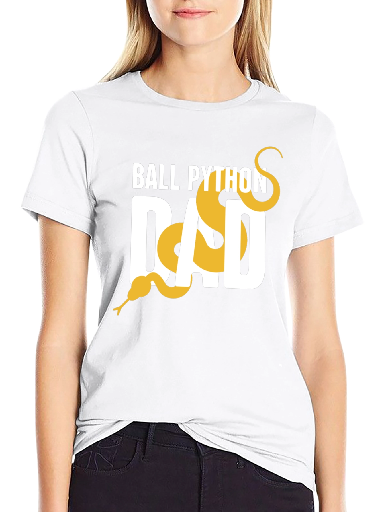 Ball Python Dad Graphic Tee - Black Cotton T-Shirt