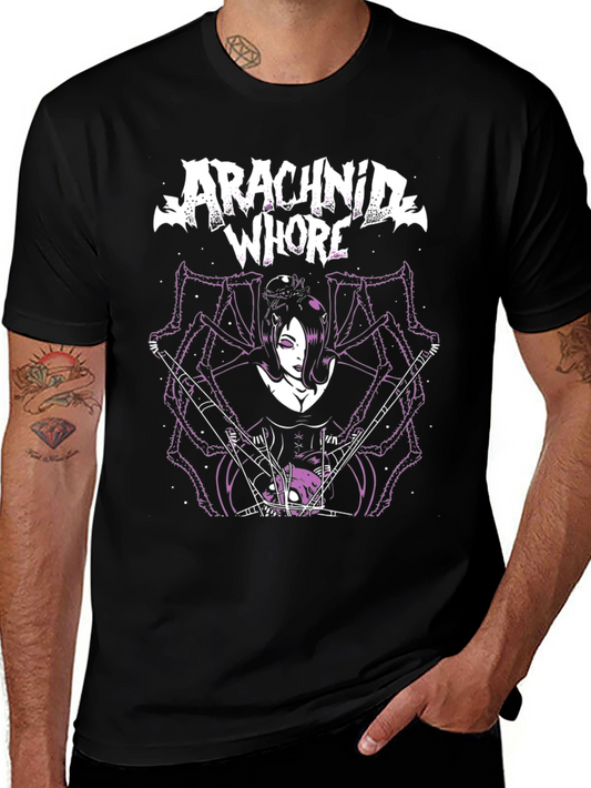 Arachnid Whore Graphic T-Shirt - Gothic Spider Woman Tee
