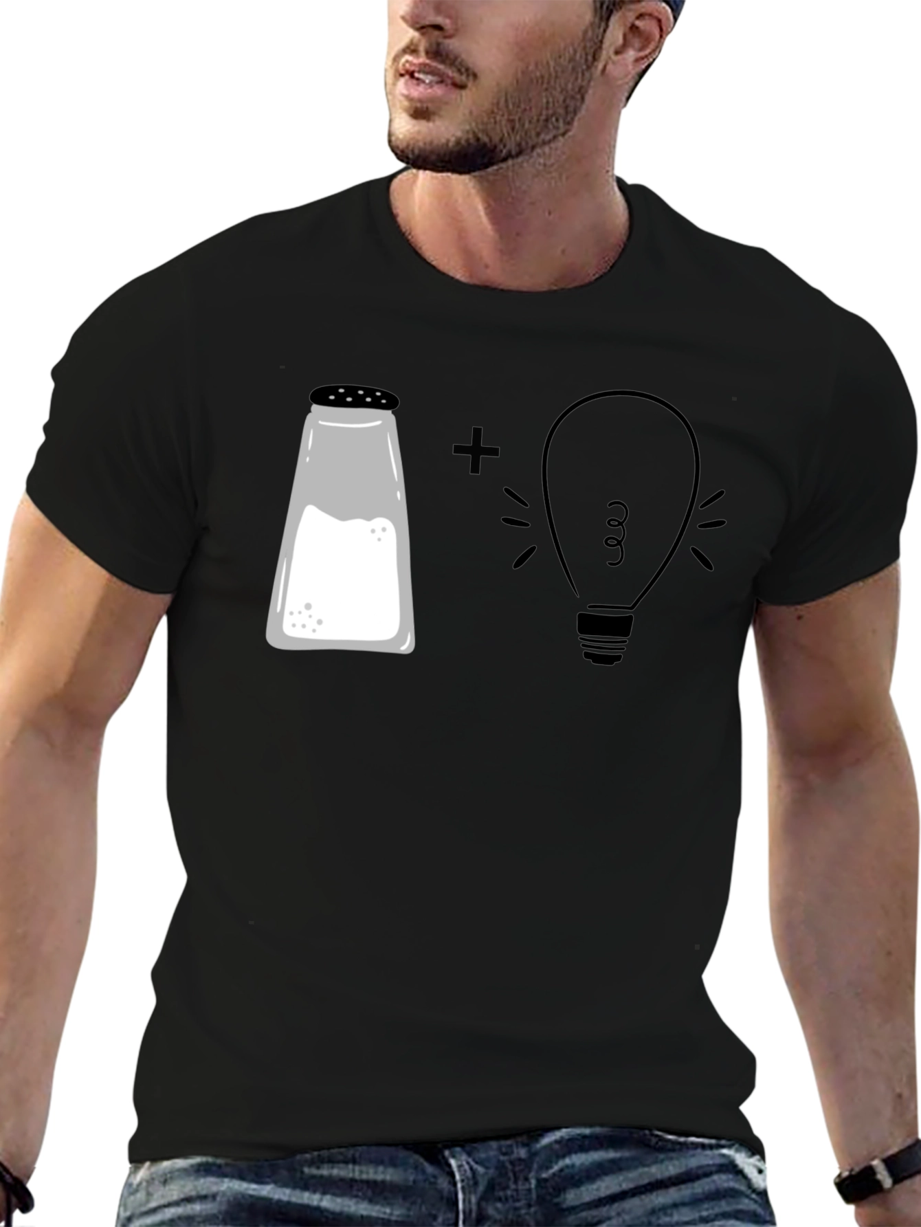 Salt Plus Light Bulb Funny T-Shirt
