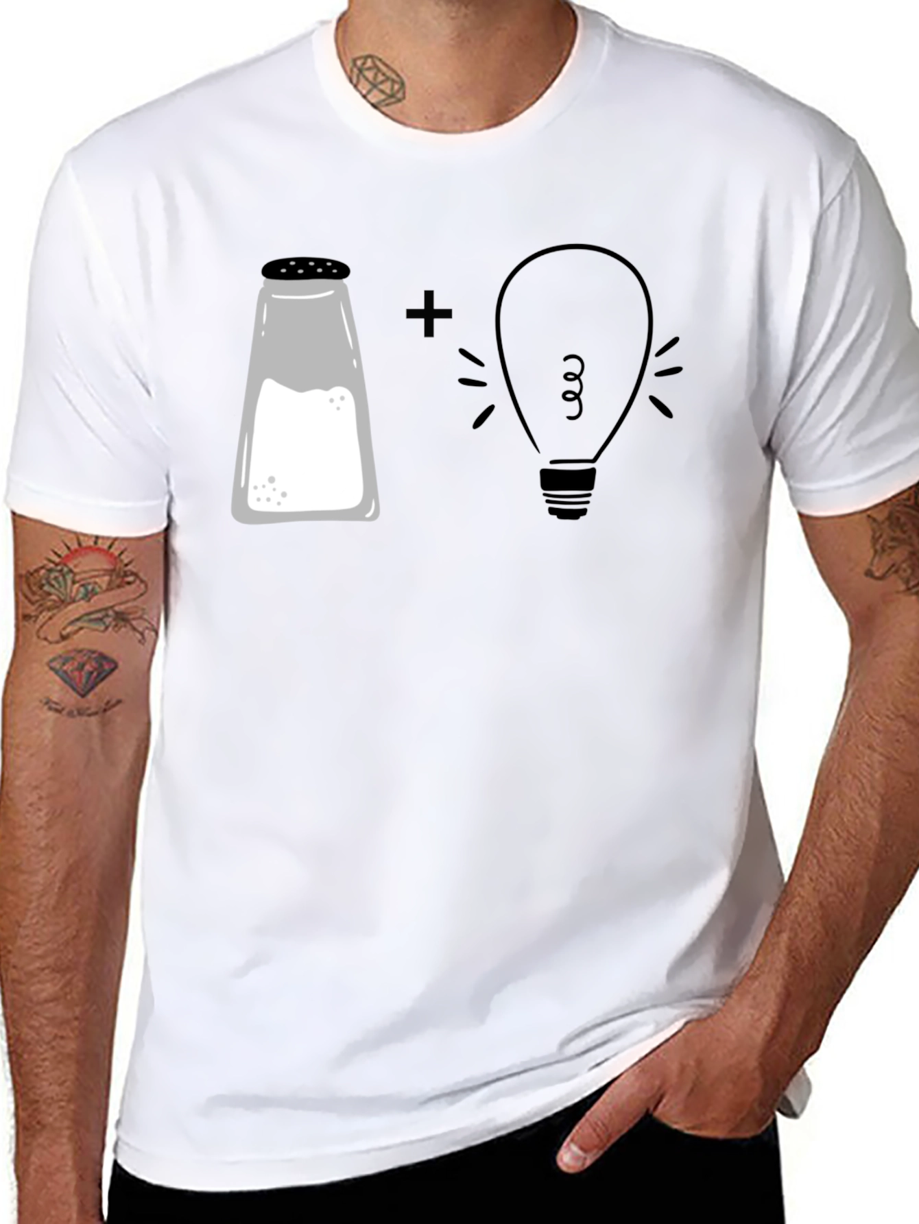 Salt Plus Light Bulb Funny T-Shirt