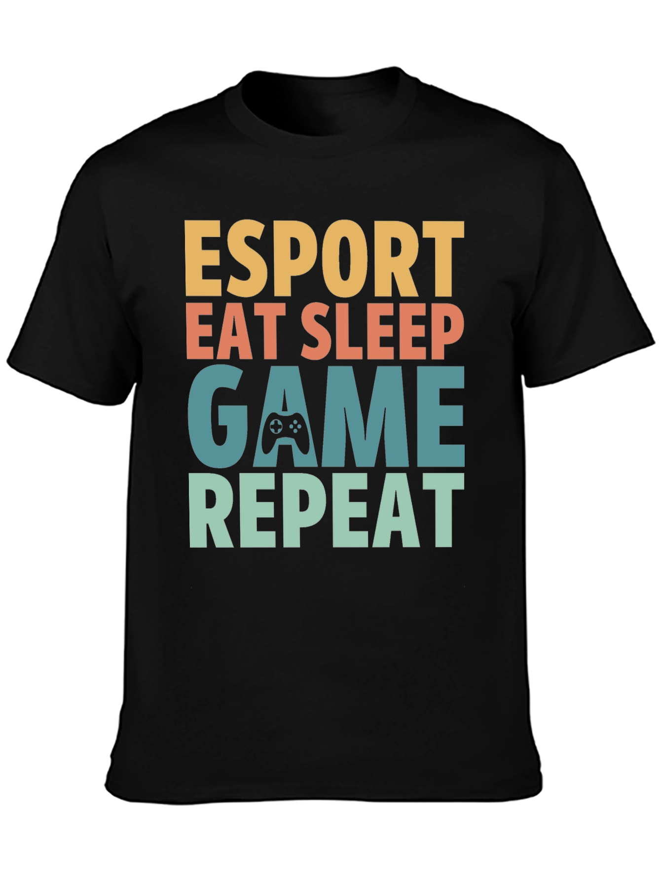 Esport Eat Sleep Game Repeat Graphic Tee