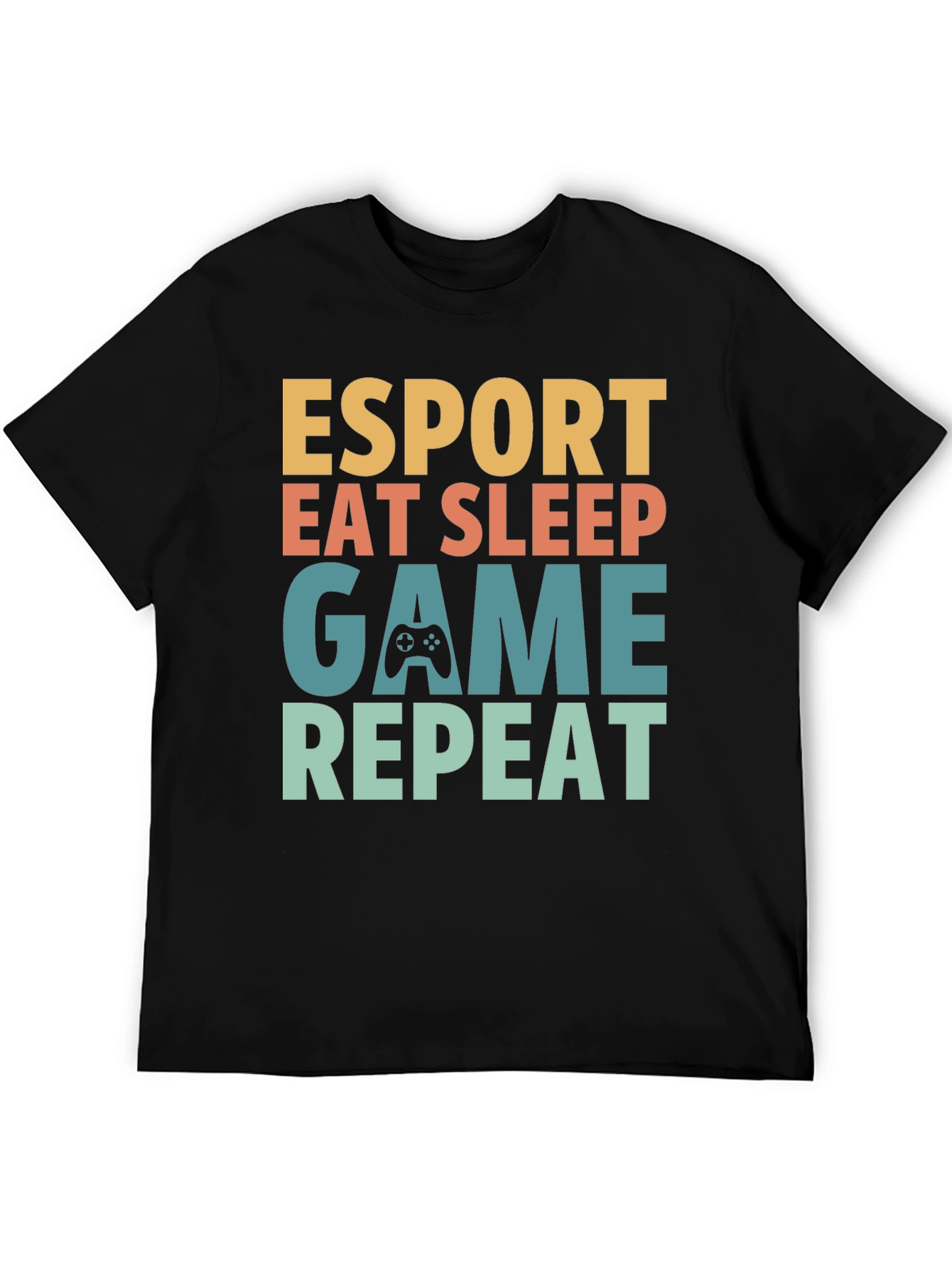 Esport Eat Sleep Game Repeat Graphic Tee