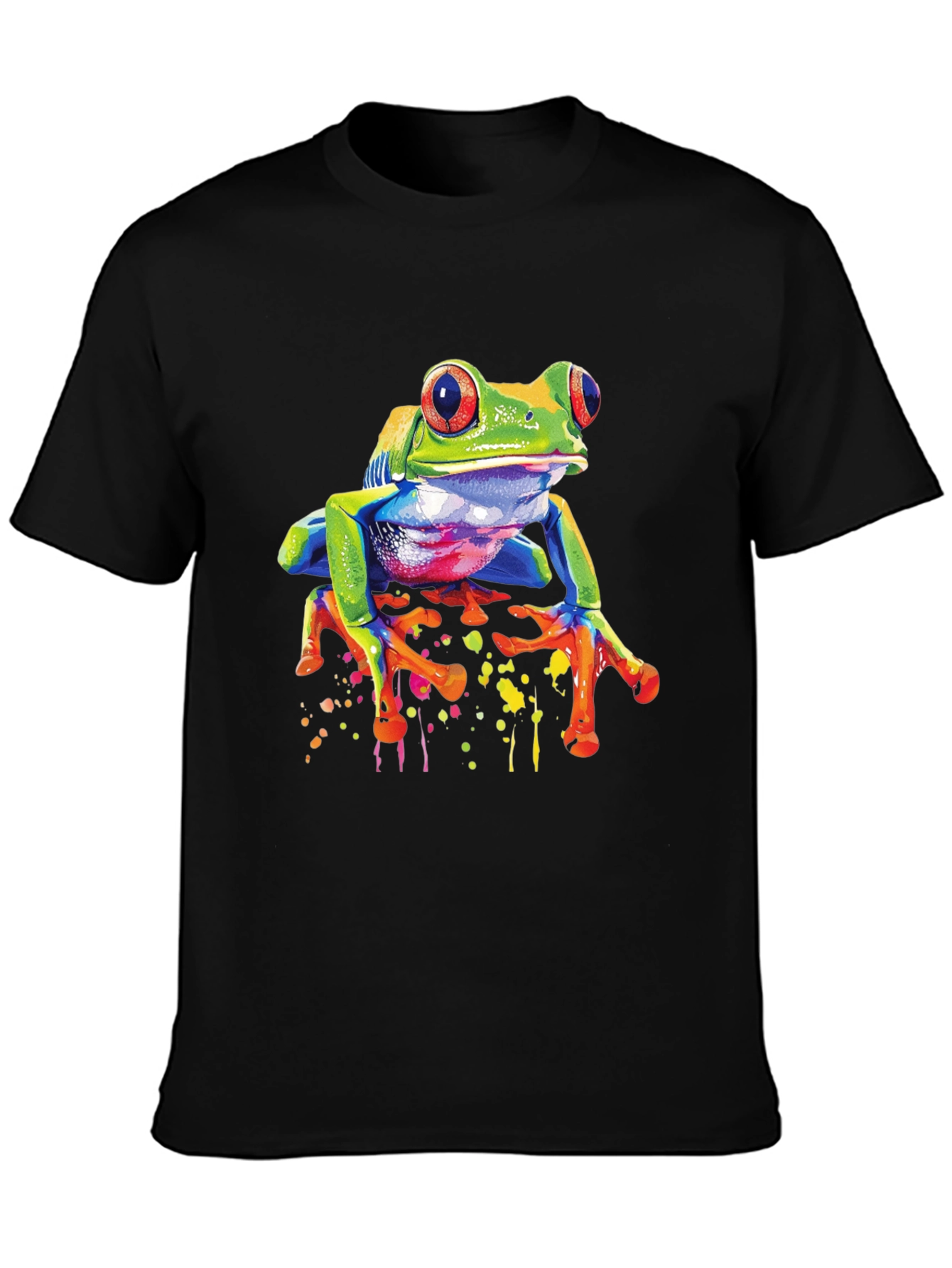 Funky Frog Graphic Tee - Vibrant Mens T-Shirt
