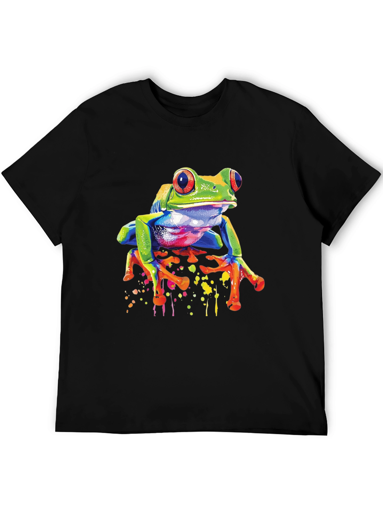 Funky Frog Graphic Tee - Vibrant Mens T-Shirt