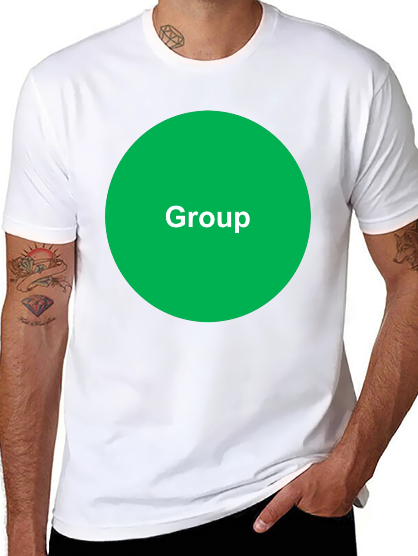 Group Green Circle Black T-Shirt