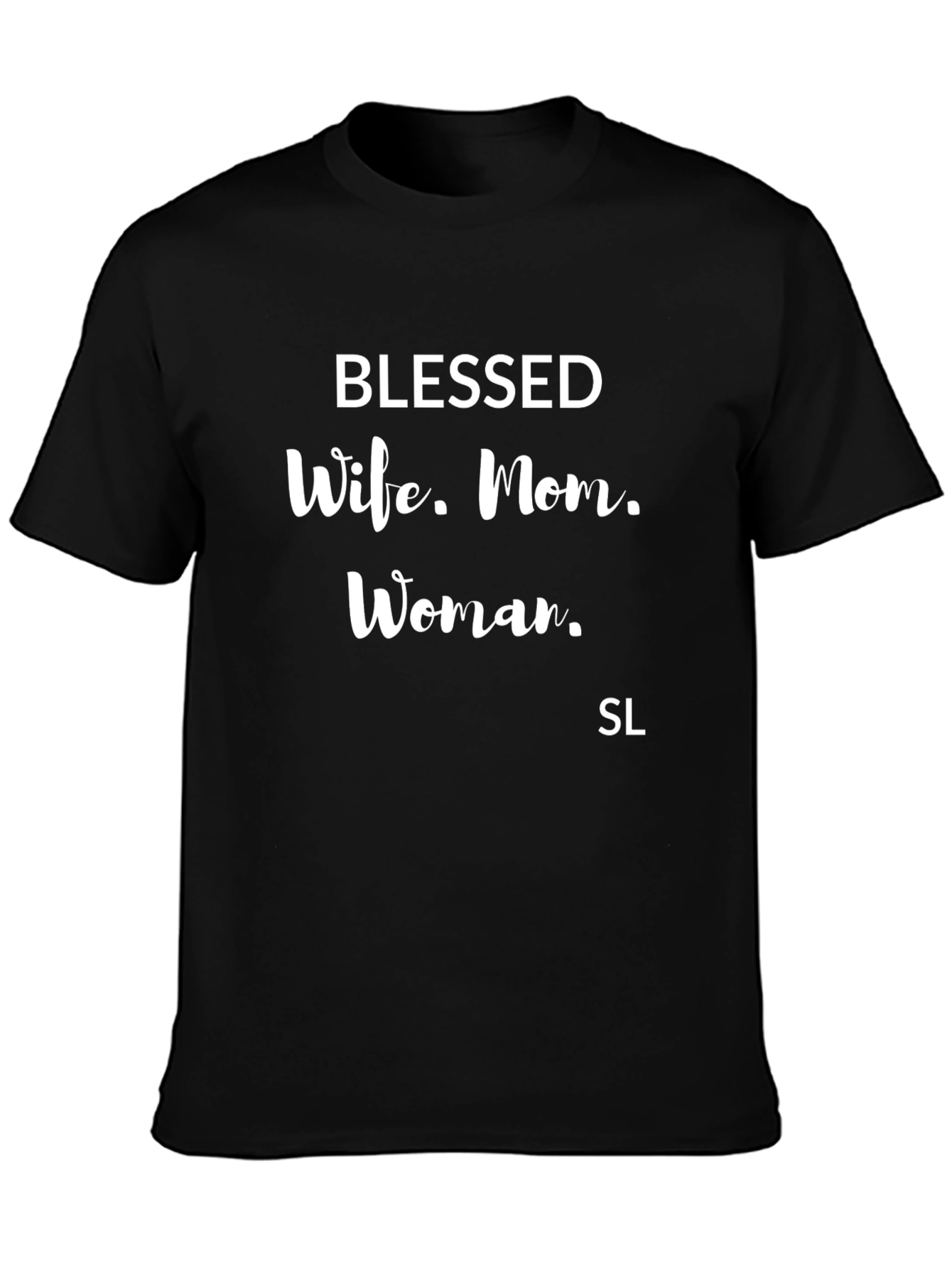 Blessed Wife Mom Woman T-Shirt - Black