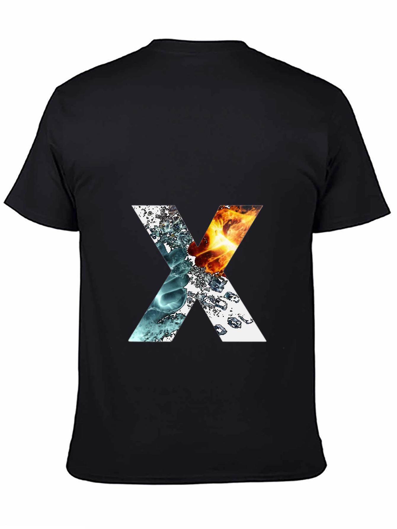 Elemental X Graphic T-Shirt - Fire & Water Design