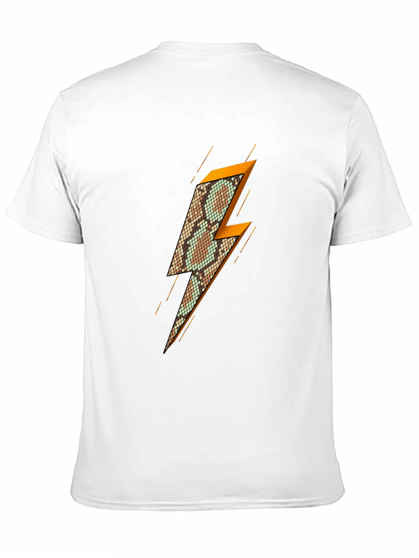 Snakeskin Lightning Bolt Graphic T-Shirt