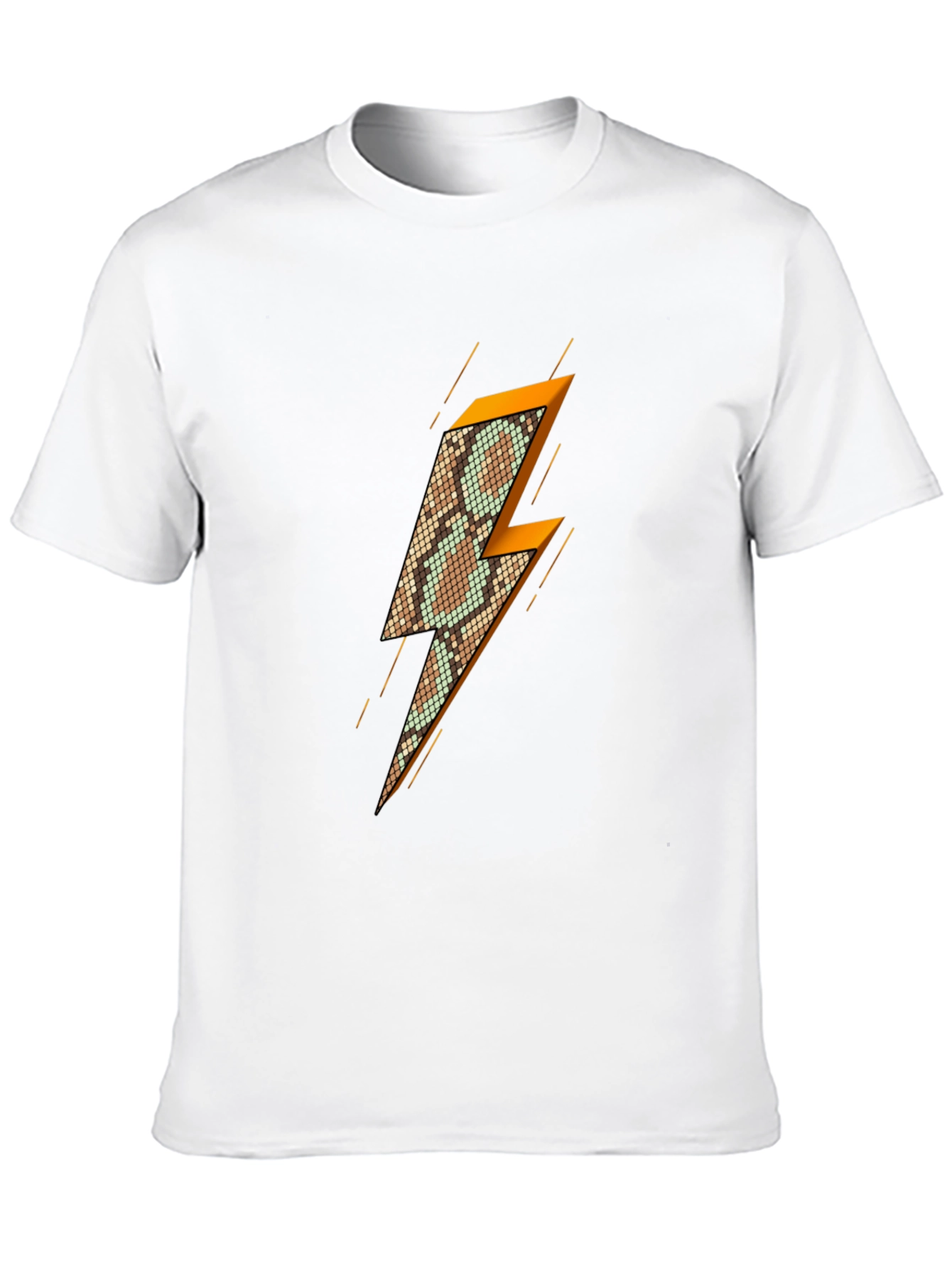 Snakeskin Lightning Bolt Graphic T-Shirt