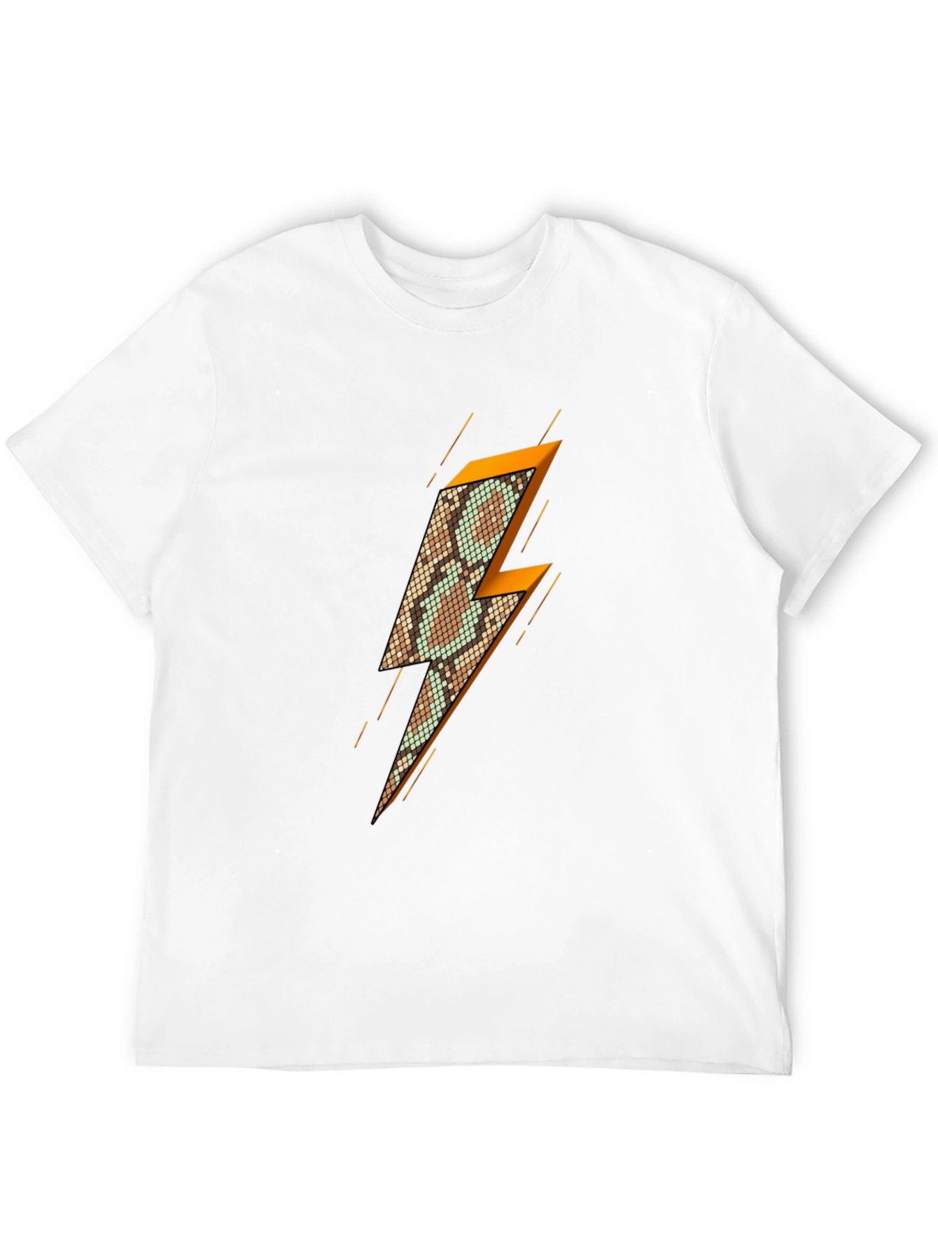 Snakeskin Lightning Bolt Graphic T-Shirt