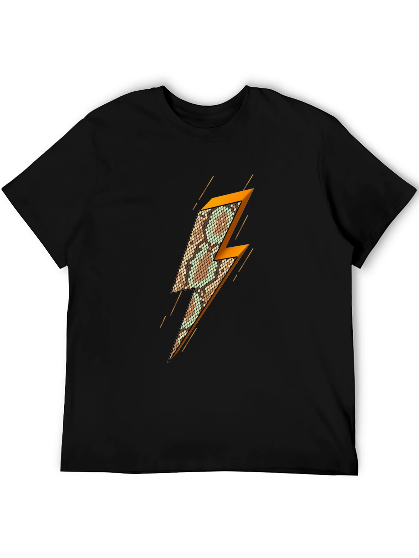 Snakeskin Lightning Bolt Graphic T-Shirt