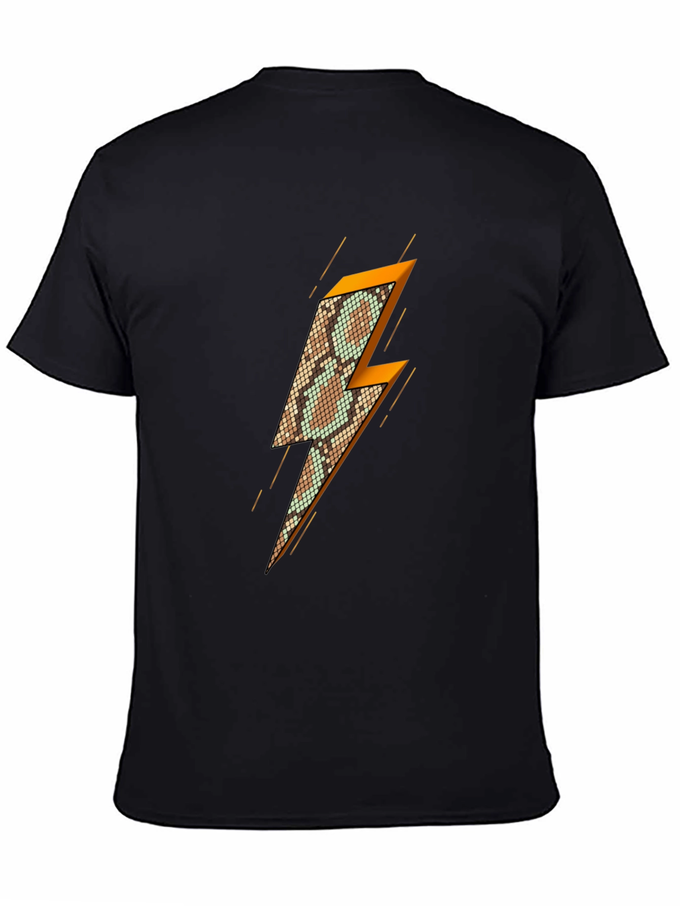 Snakeskin Lightning Bolt Graphic T-Shirt