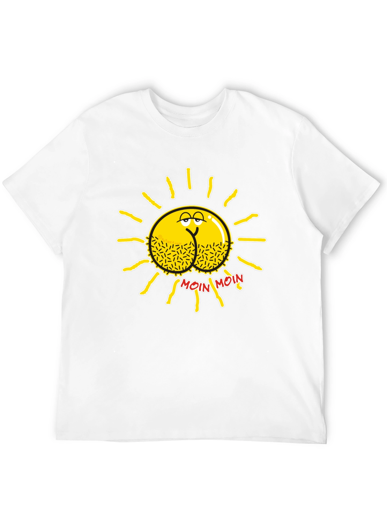Funny Sun Butt Moin Moin Black T-Shirt