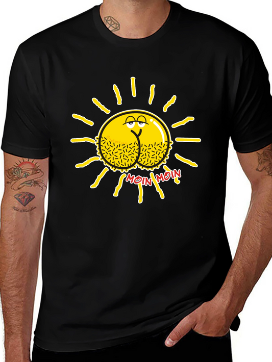 Funny Sun Butt Moin Moin Black T-Shirt