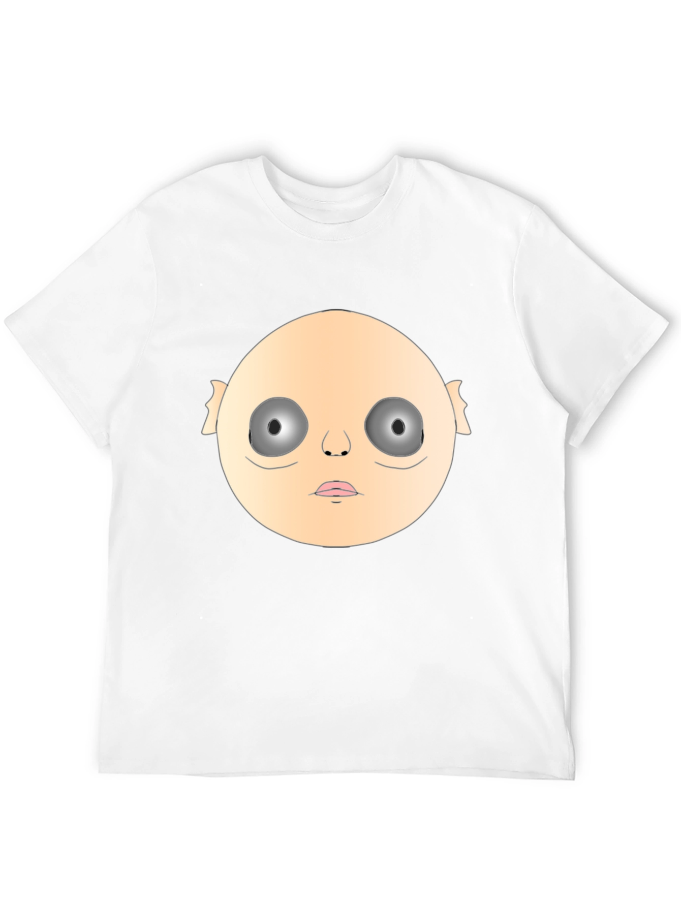 Creepy Face Graphic Black T-Shirt