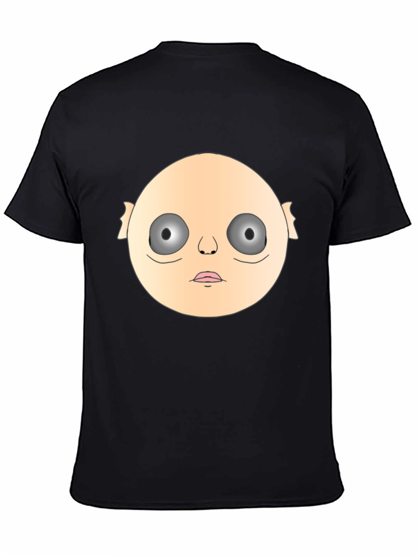 Creepy Face Graphic Black T-Shirt