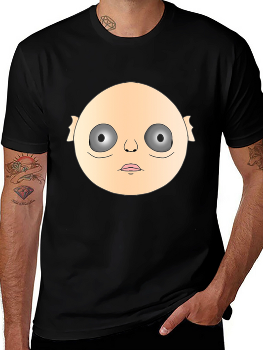 Creepy Face Graphic Black T-Shirt