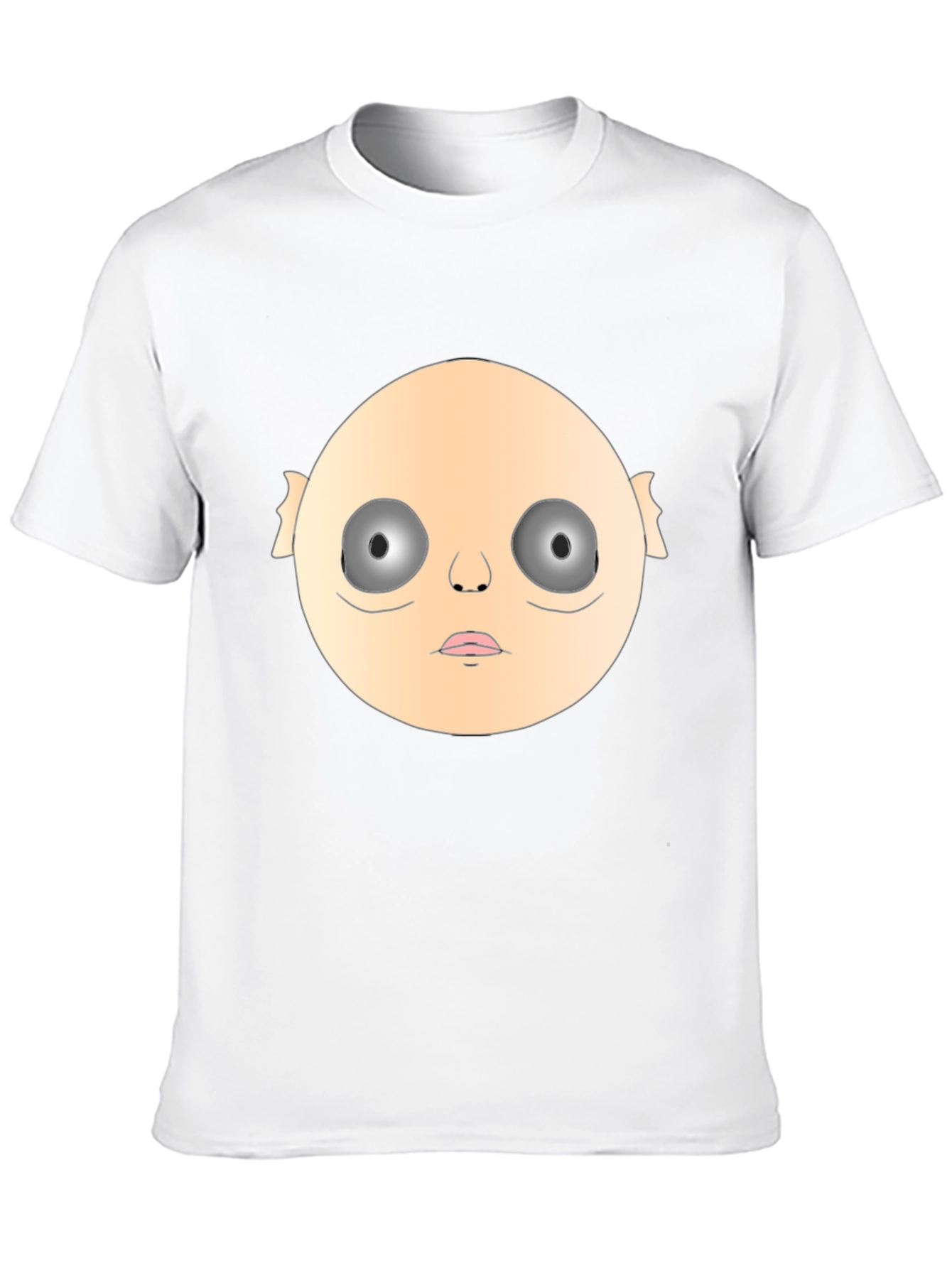 Creepy Face Graphic Black T-Shirt