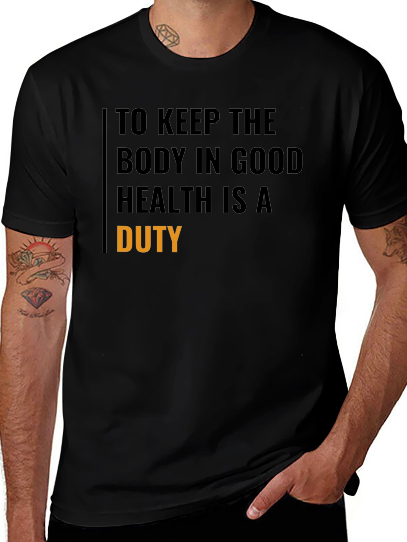 Good Health Duty Black T-Shirt