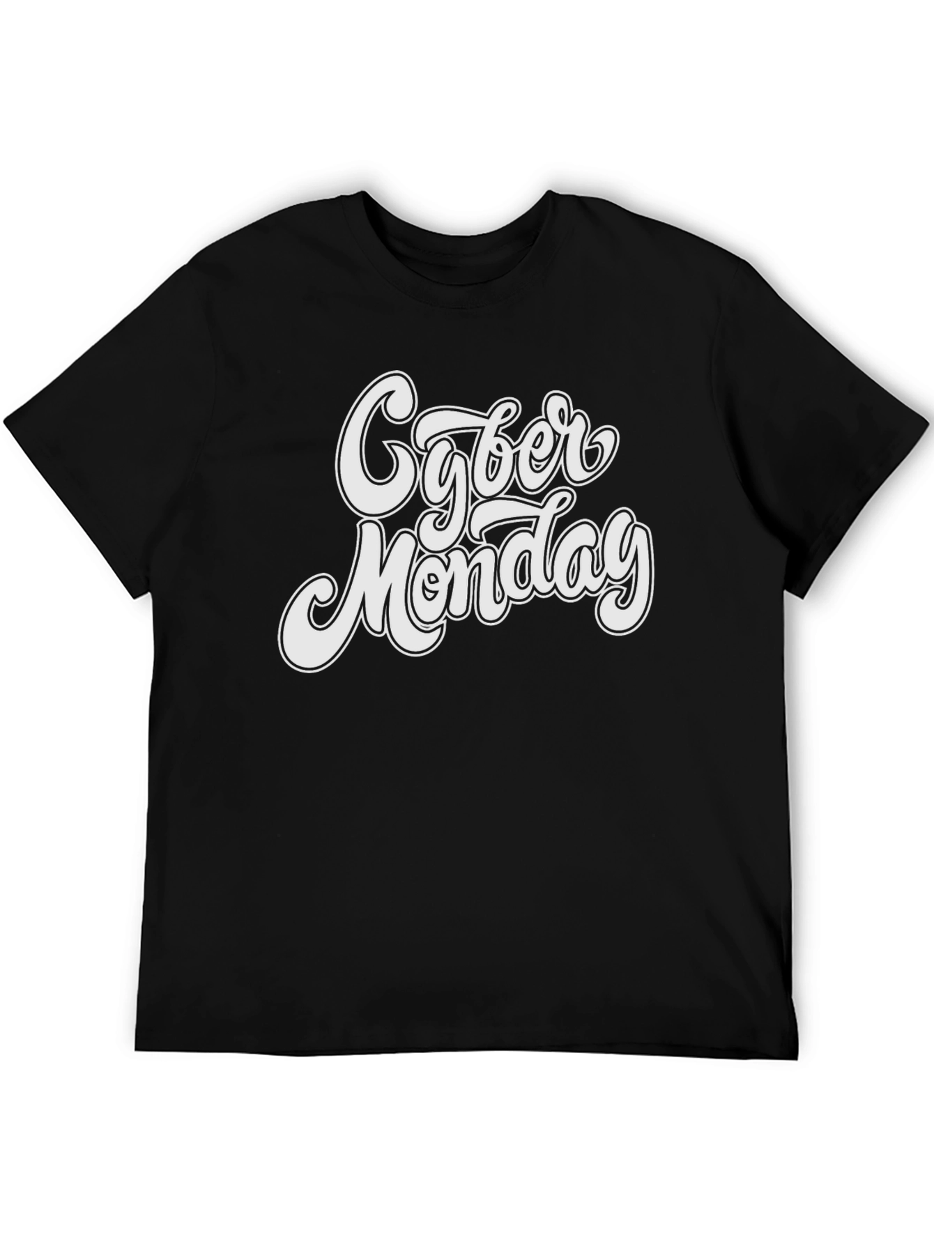 Cyber Monday Graphic Tee - Black Cotton