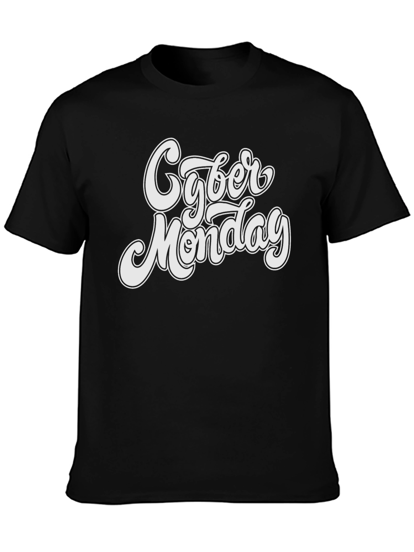 Cyber Monday Graphic Tee - Black Cotton