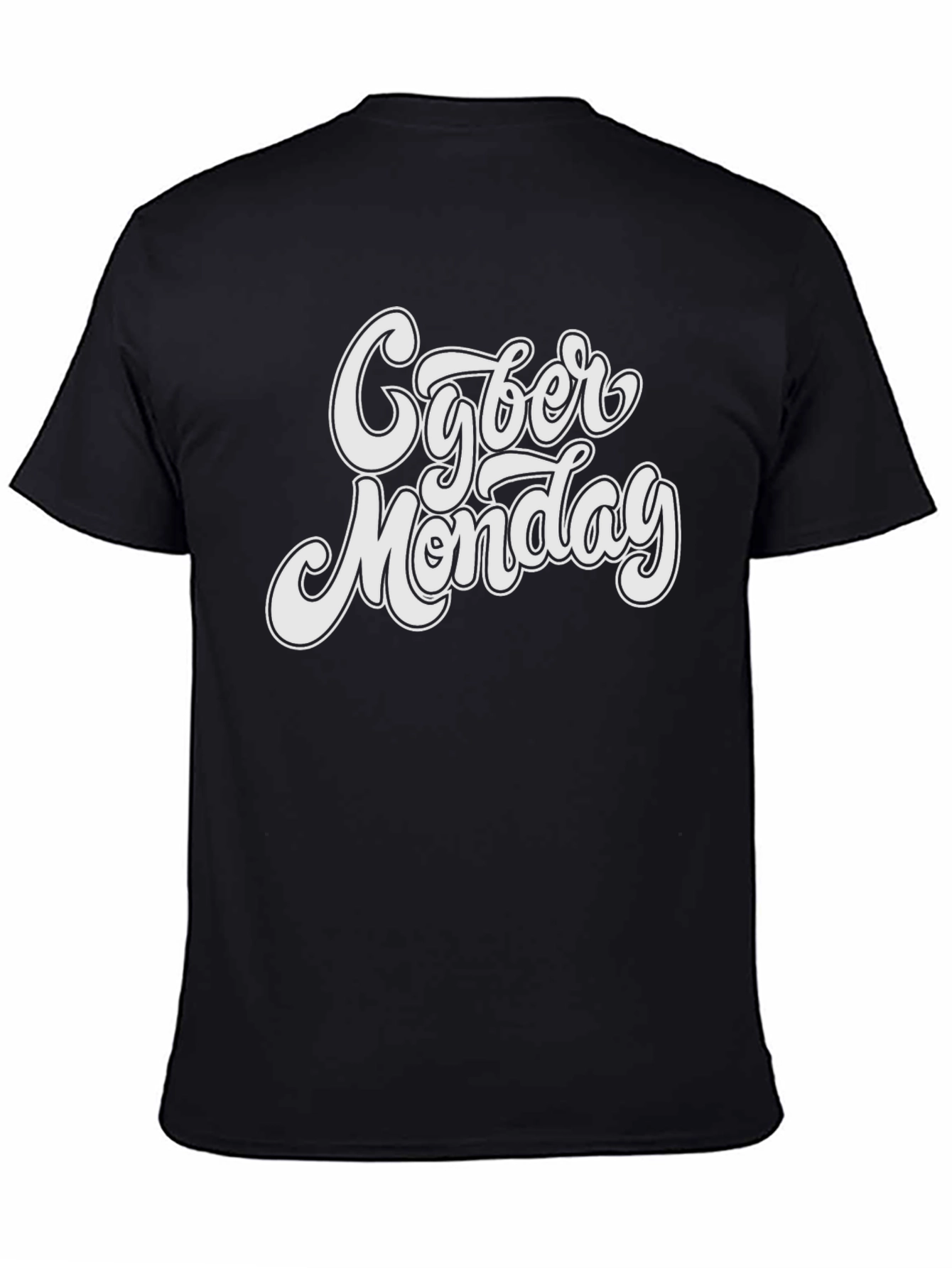Cyber Monday Graphic Tee - Black Cotton