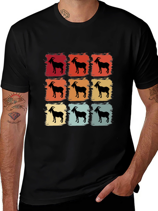 Retro Goat T-Shirt - Cool Animal Tee