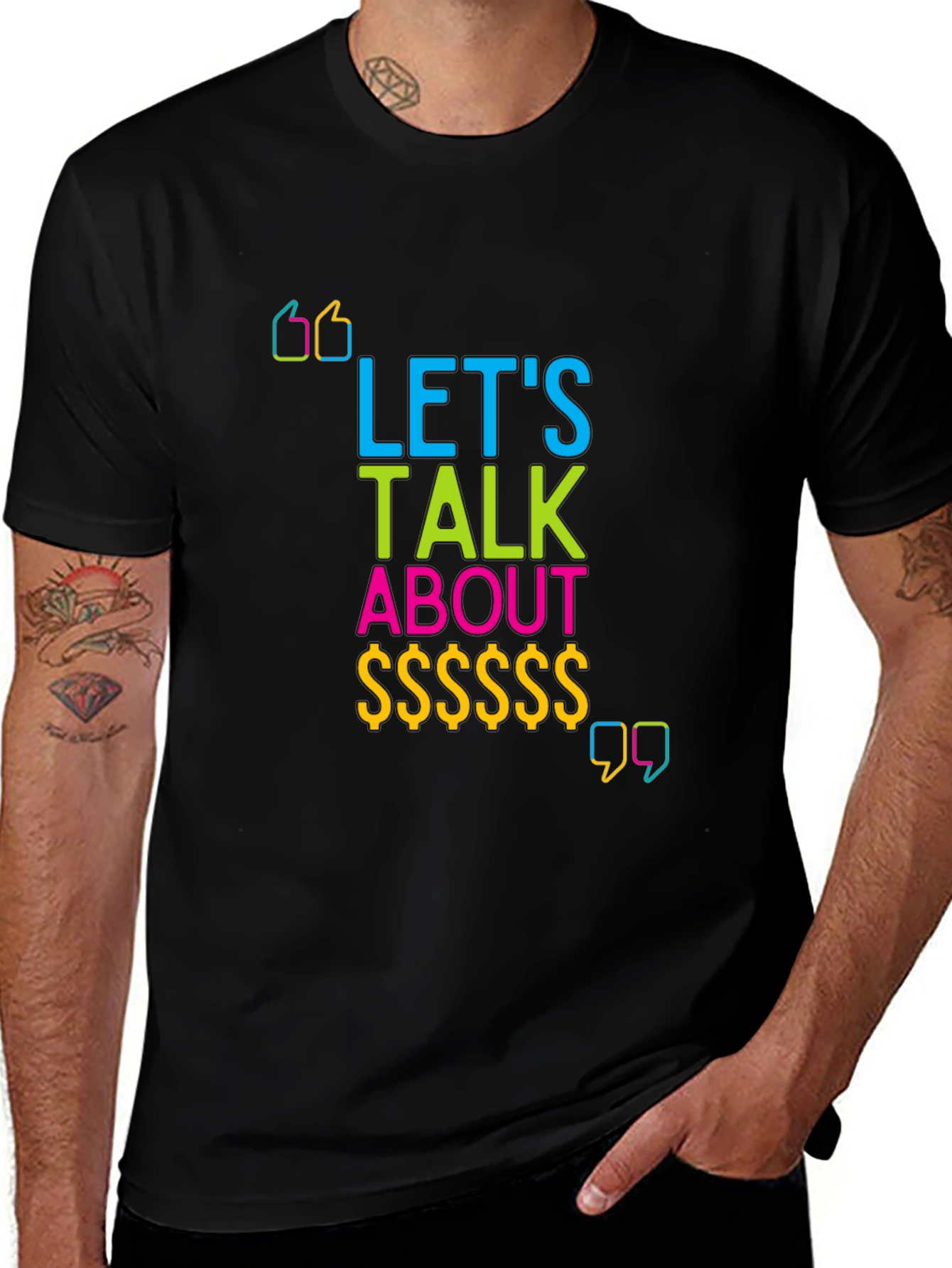 Lets Talk About Money Graphic T-Shirt