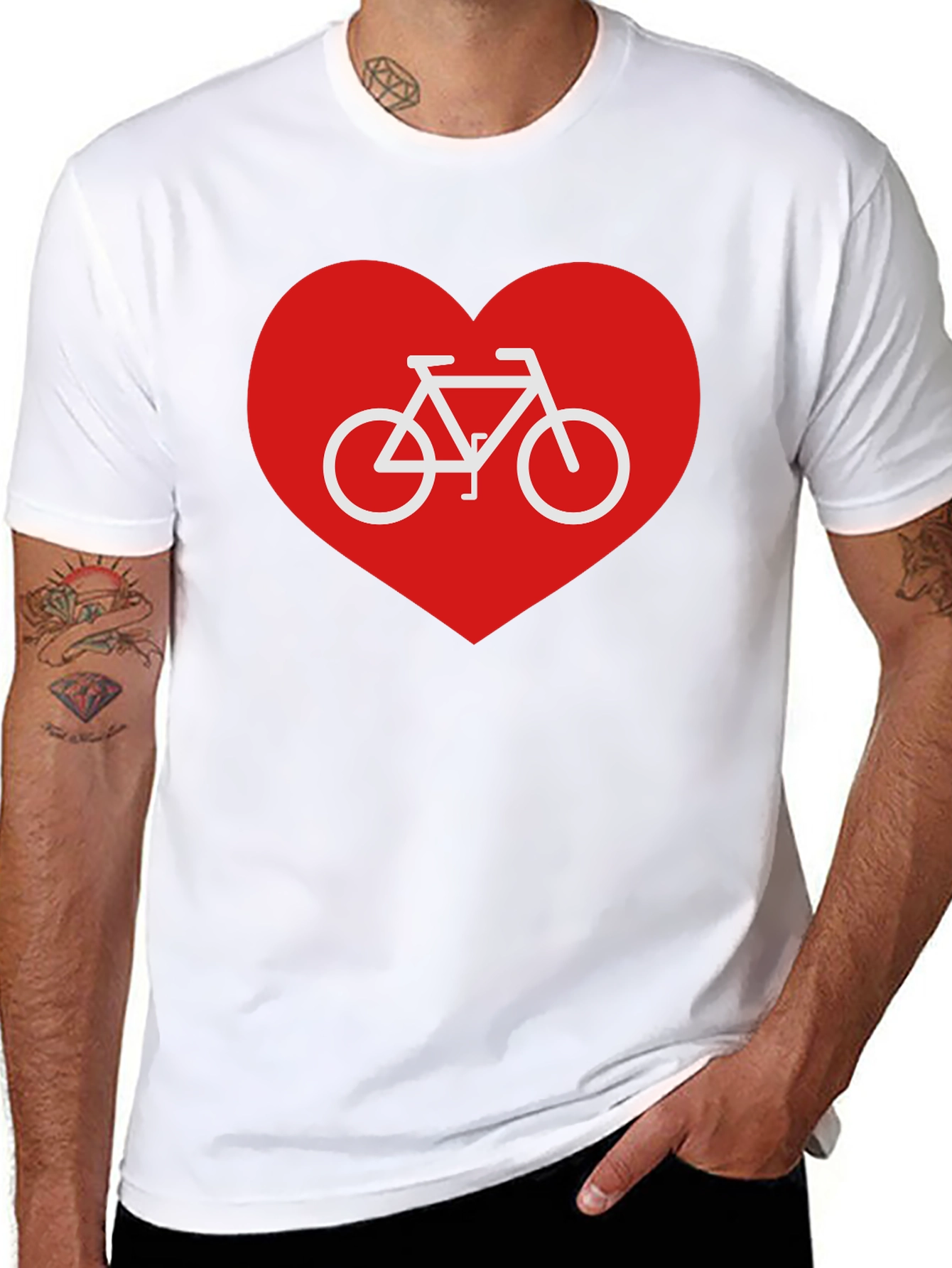 I Love Cycling T-Shirt - Bike Heart Graphic Tee