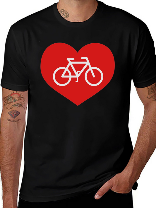 I Love Cycling T-Shirt - Bike Heart Graphic Tee
