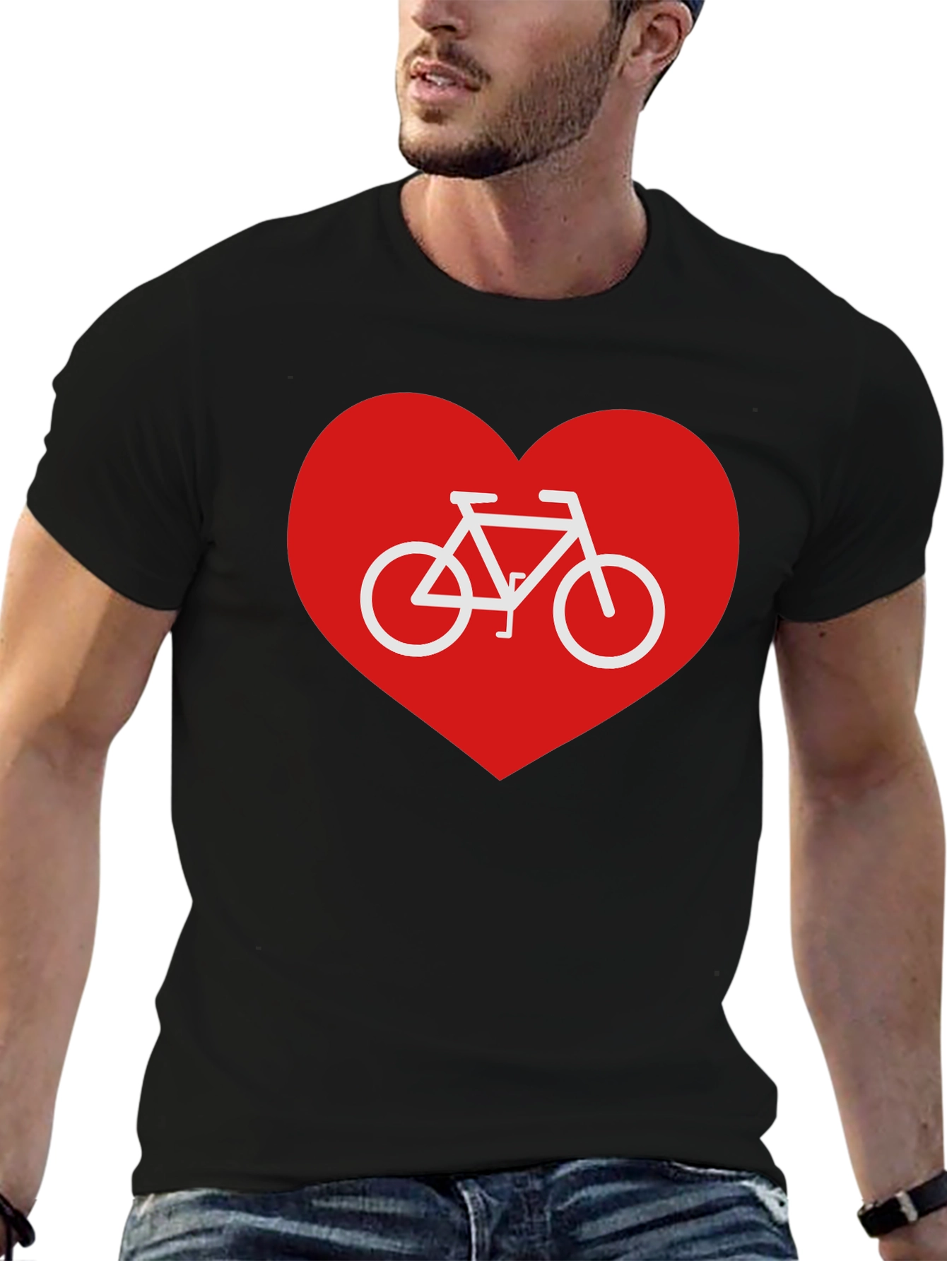 I Love Cycling T-Shirt - Bike Heart Graphic Tee