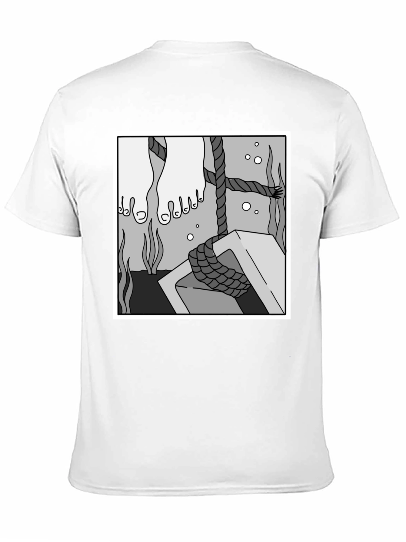 Underwater Scene Graphic Tee - Black