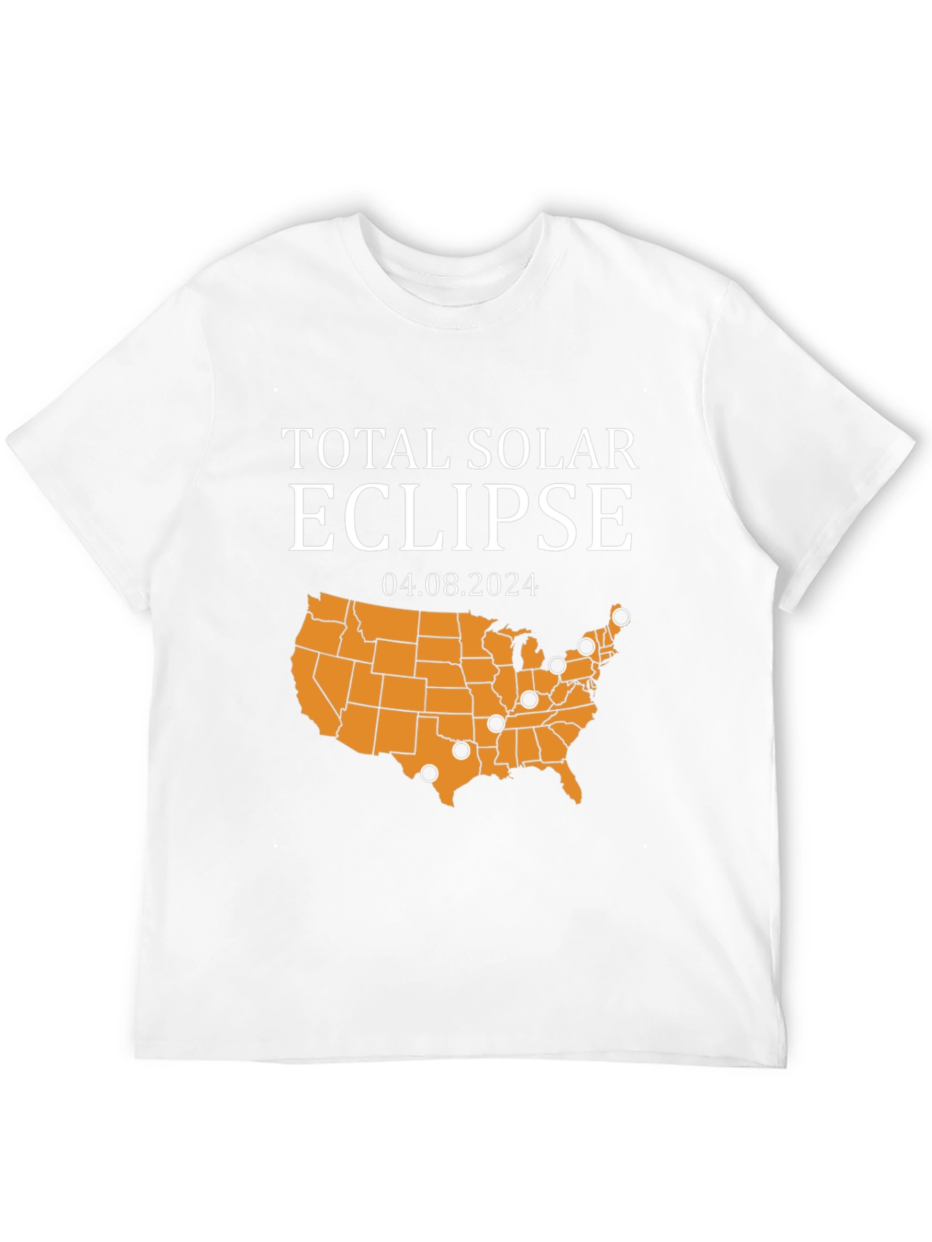 Total Solar Eclipse 2024 Map Graphic Tee