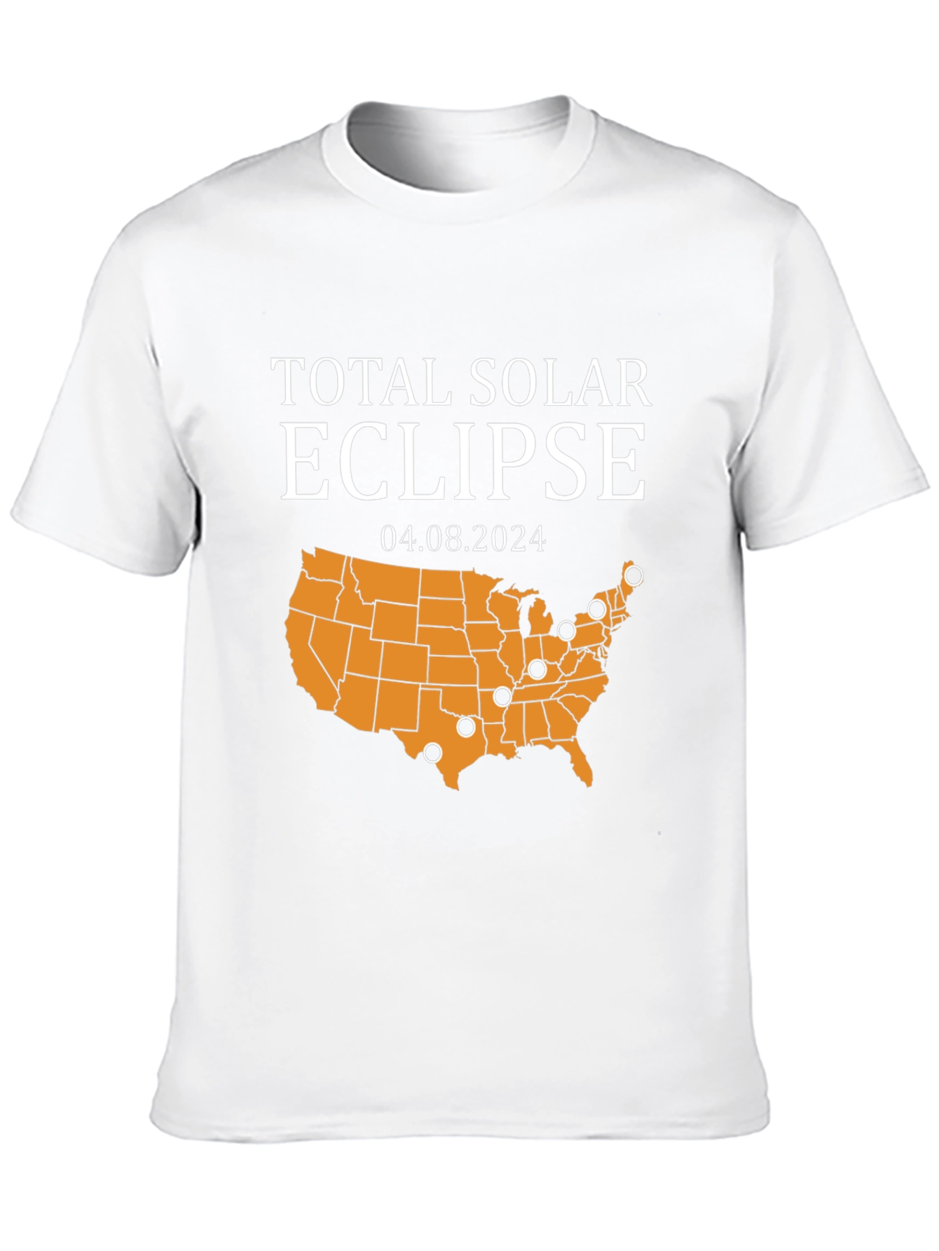 Total Solar Eclipse 2024 Map Graphic Tee