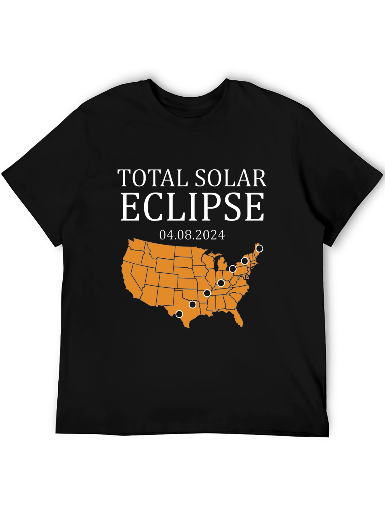 Total Solar Eclipse 2024 Map Graphic Tee