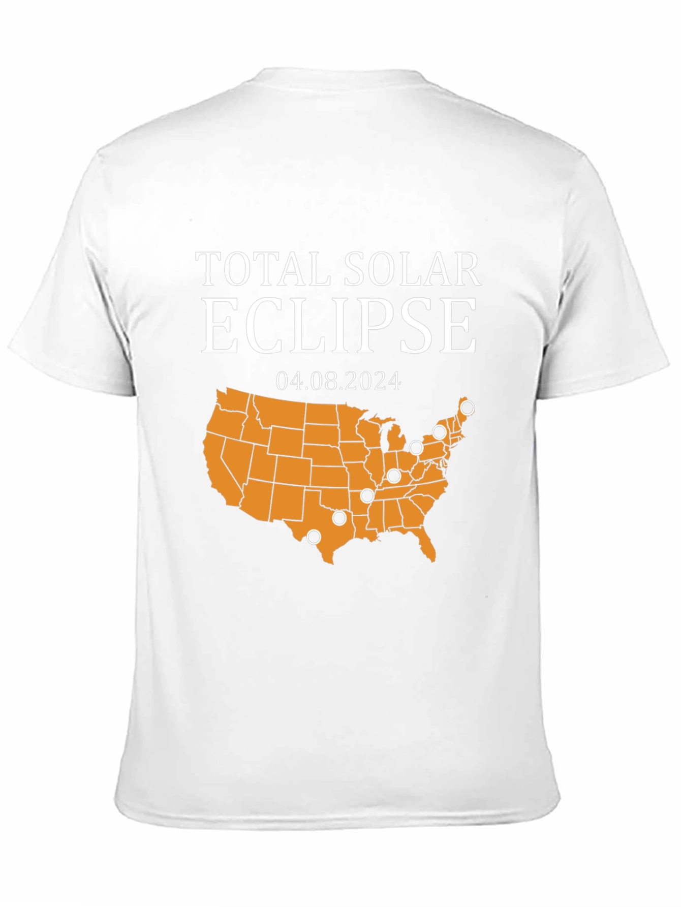 Total Solar Eclipse 2024 Map Graphic Tee