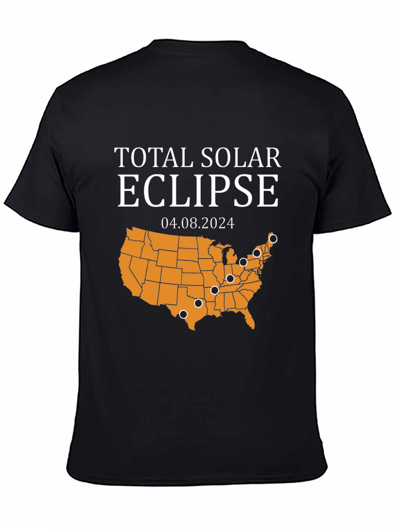 Total Solar Eclipse 2024 Map Graphic Tee