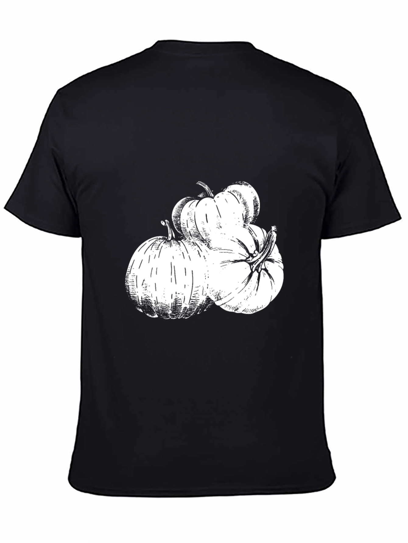 Pumpkin Patch Graphic Tee - Black Cotton Blend