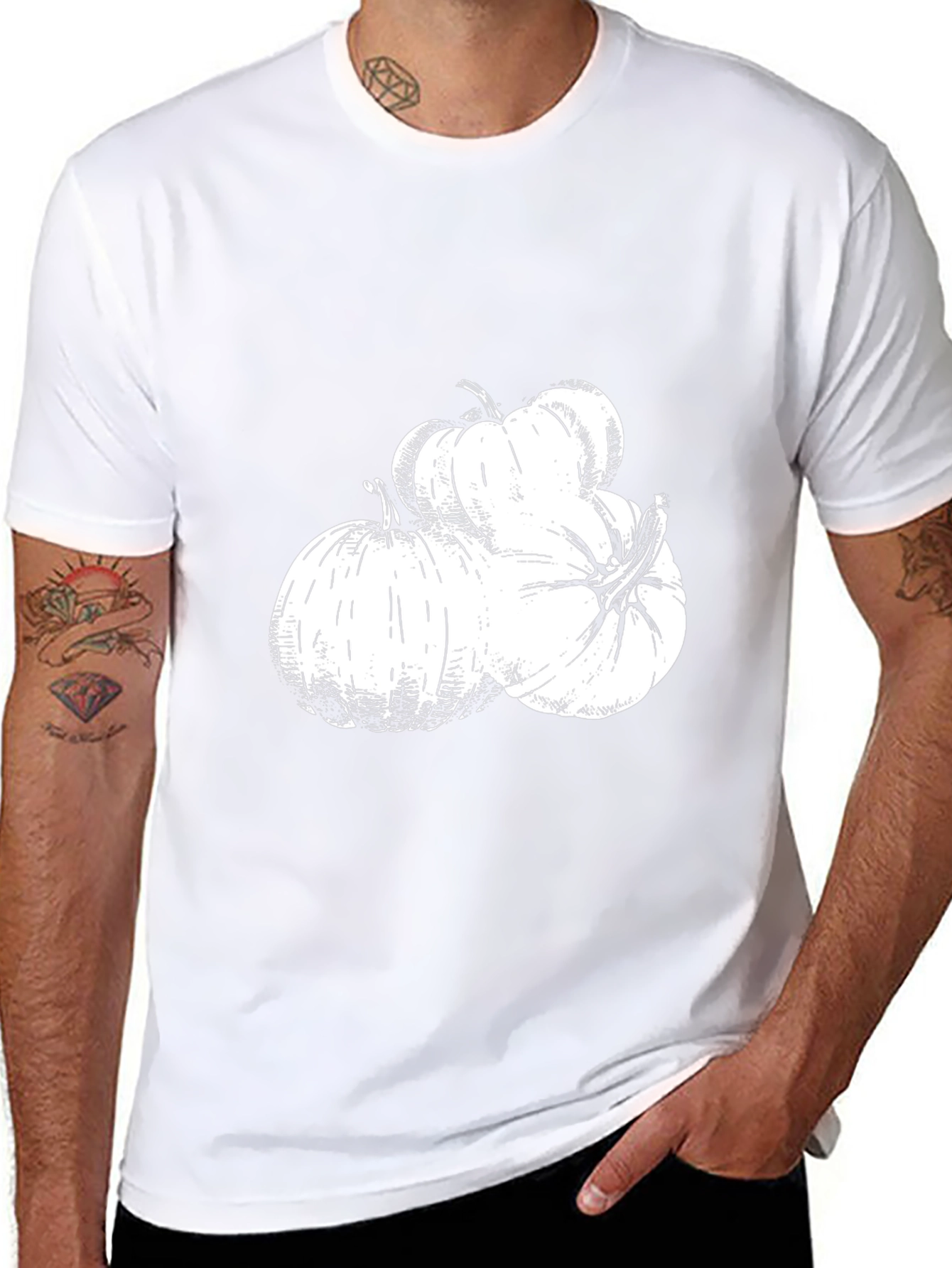 Pumpkin Patch Graphic Tee - Black Cotton Blend