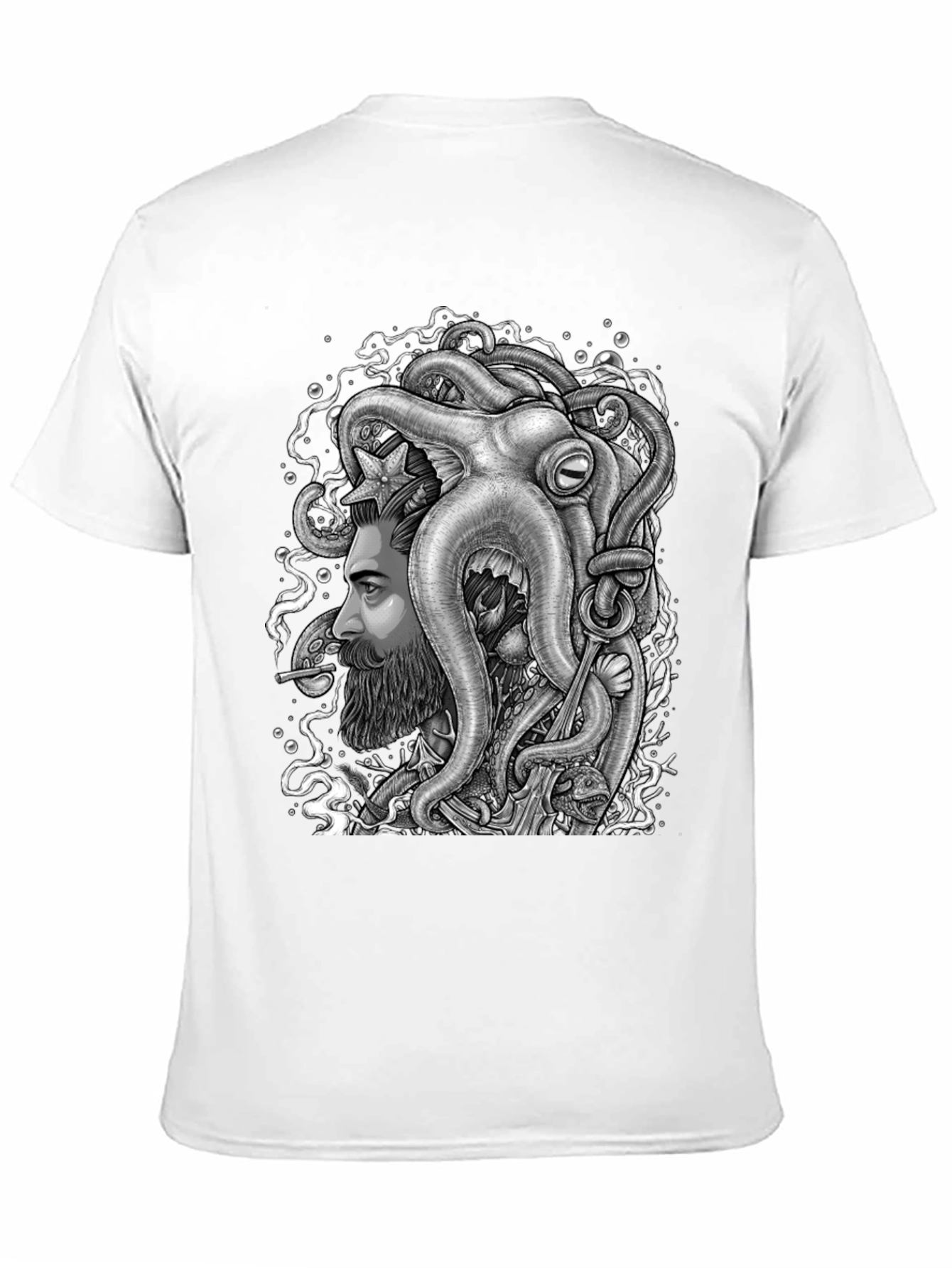 Octopus Beard Graphic Tee - Unique Design