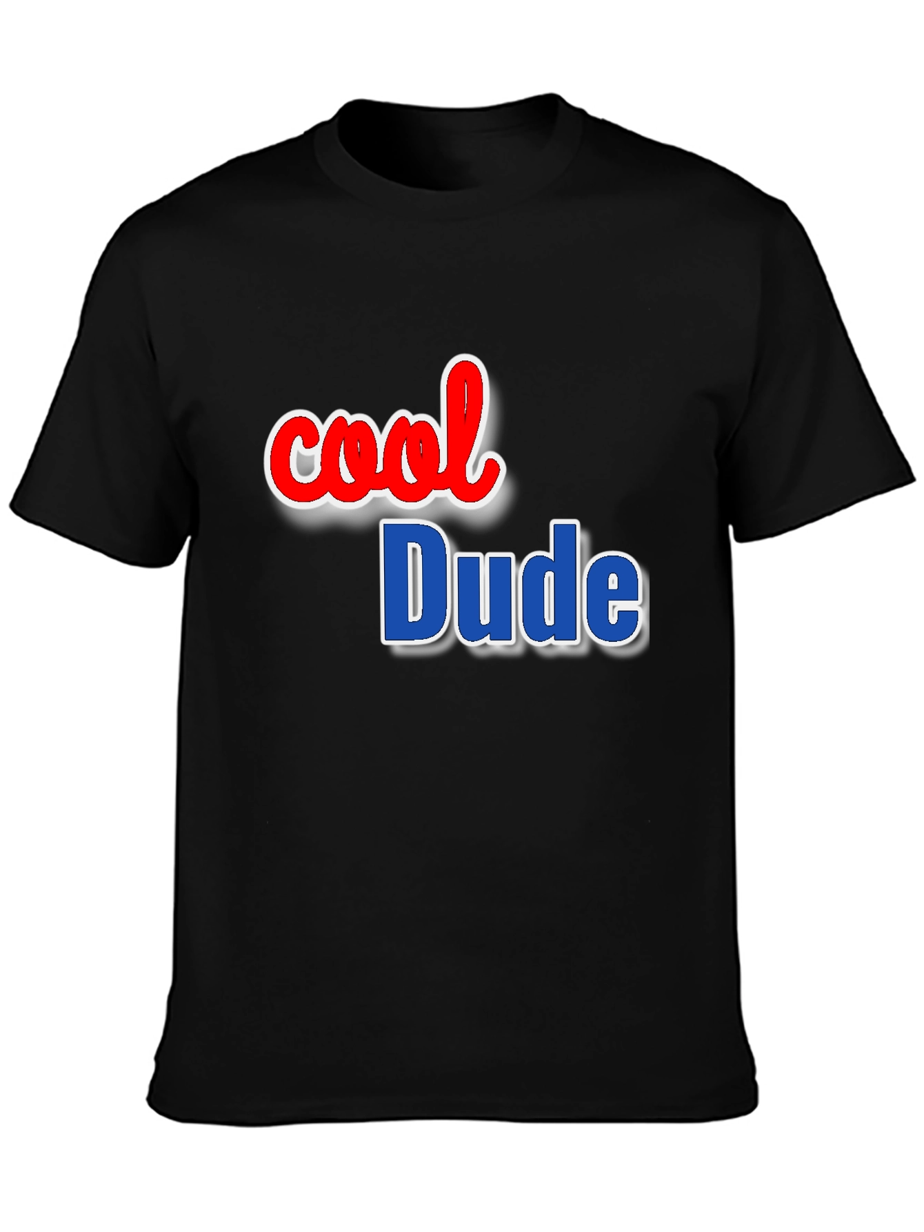 Cool Dude Graphic Tee - Black Cotton Blend