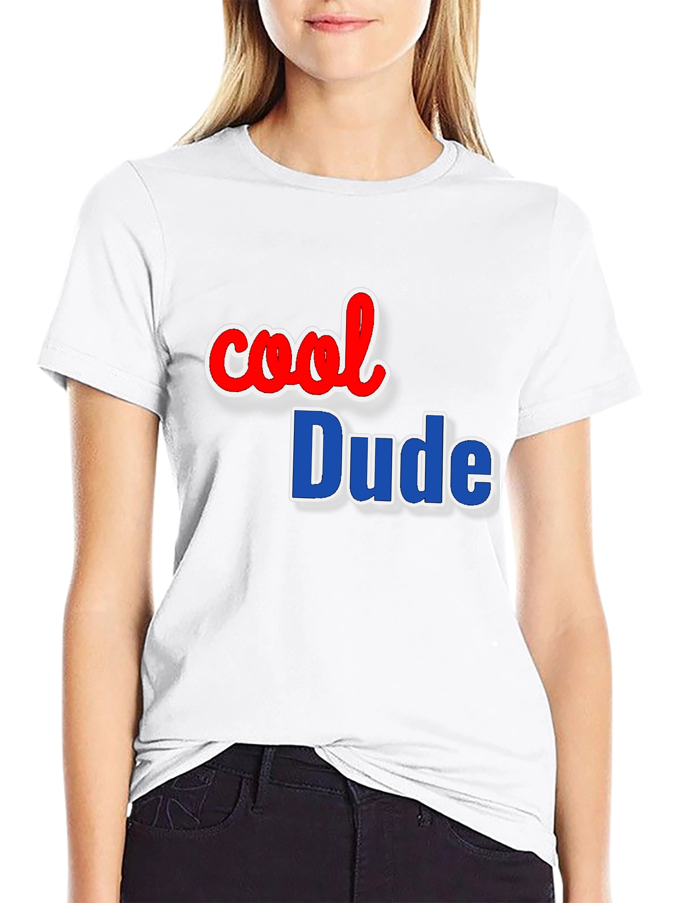 Cool Dude Graphic Tee - Black Cotton Blend