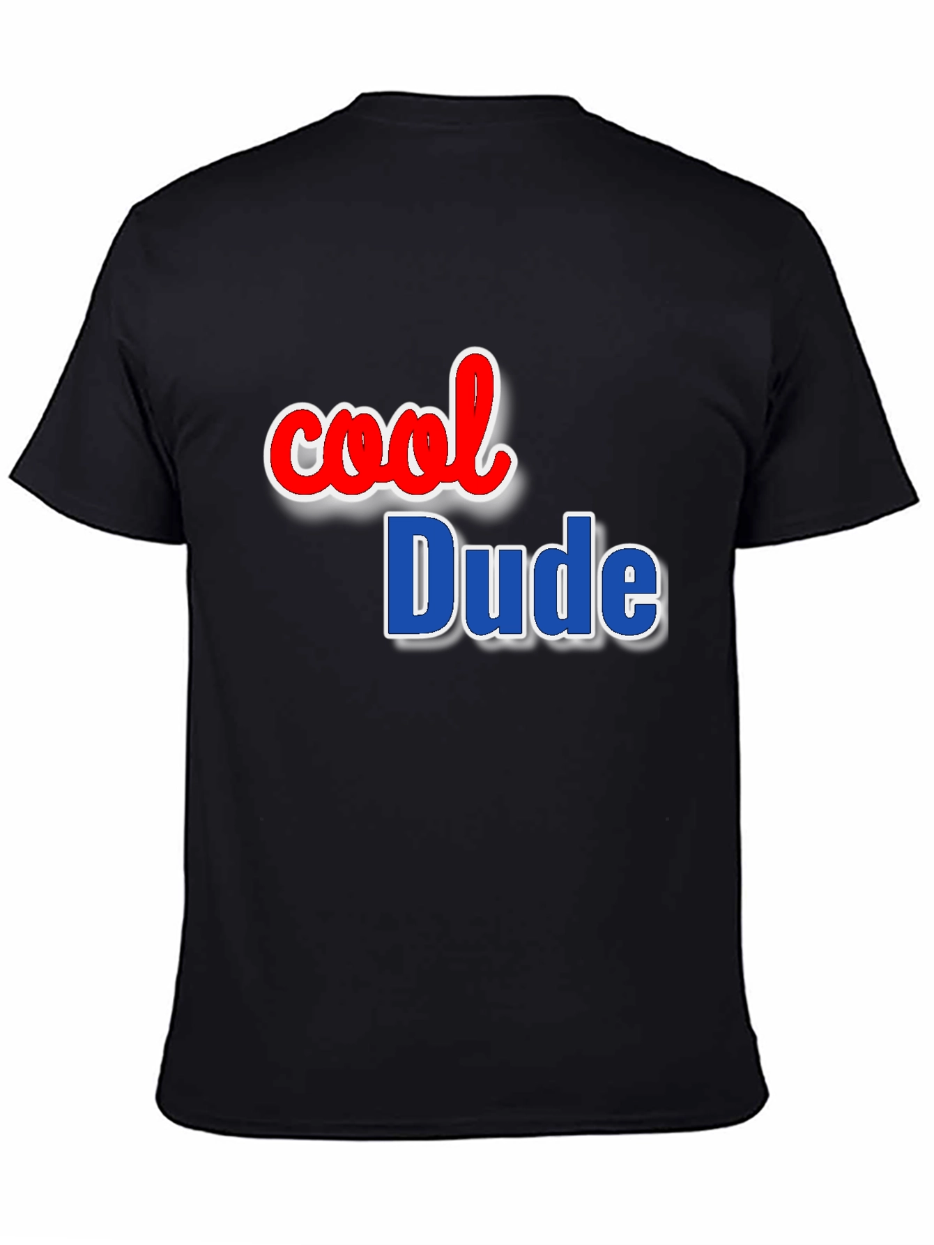 Cool Dude Graphic Tee - Black Cotton Blend