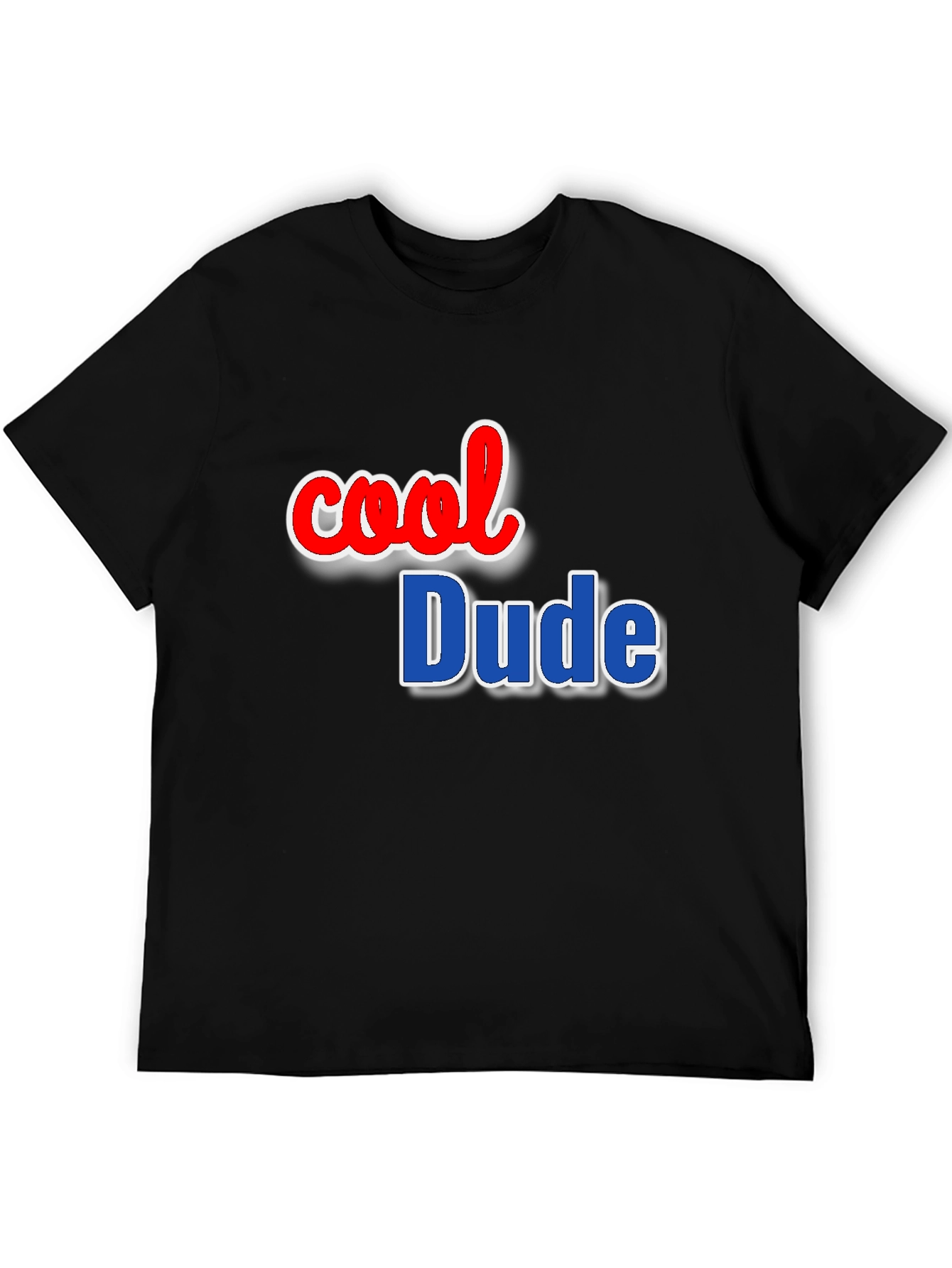 Cool Dude Graphic Tee - Black Cotton Blend