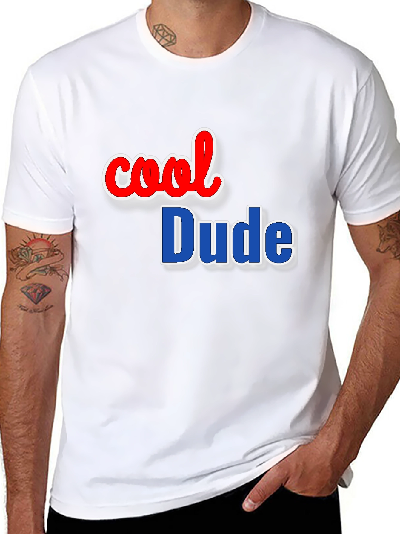 Cool Dude Graphic Tee - Black Cotton Blend